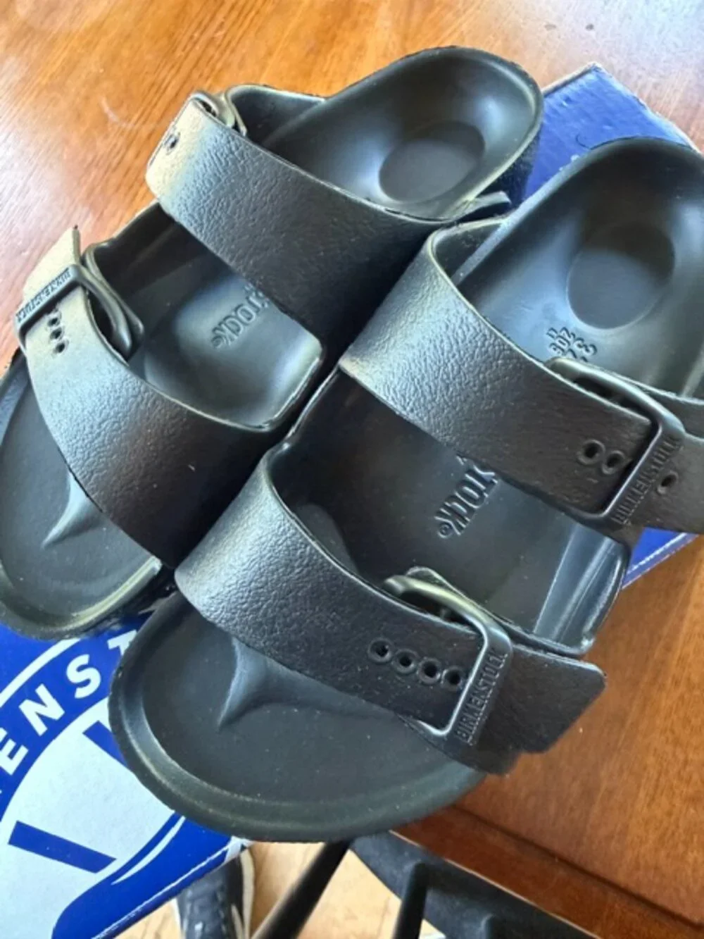 Birkenstock Girls Arizona EVA Black Sandals Size 32 US 1 Narrow NIB